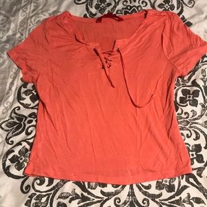 Coral crop top